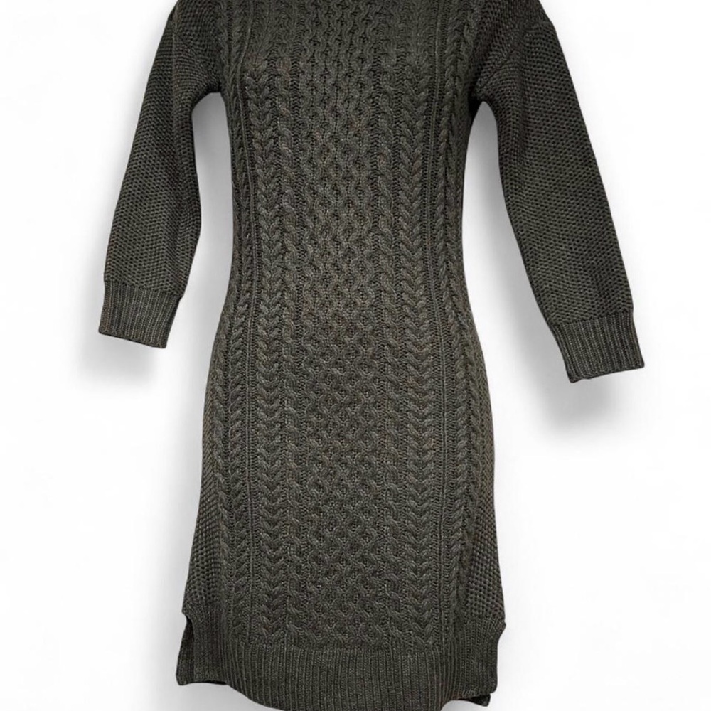 Cable Knit Long Sleeve Dress